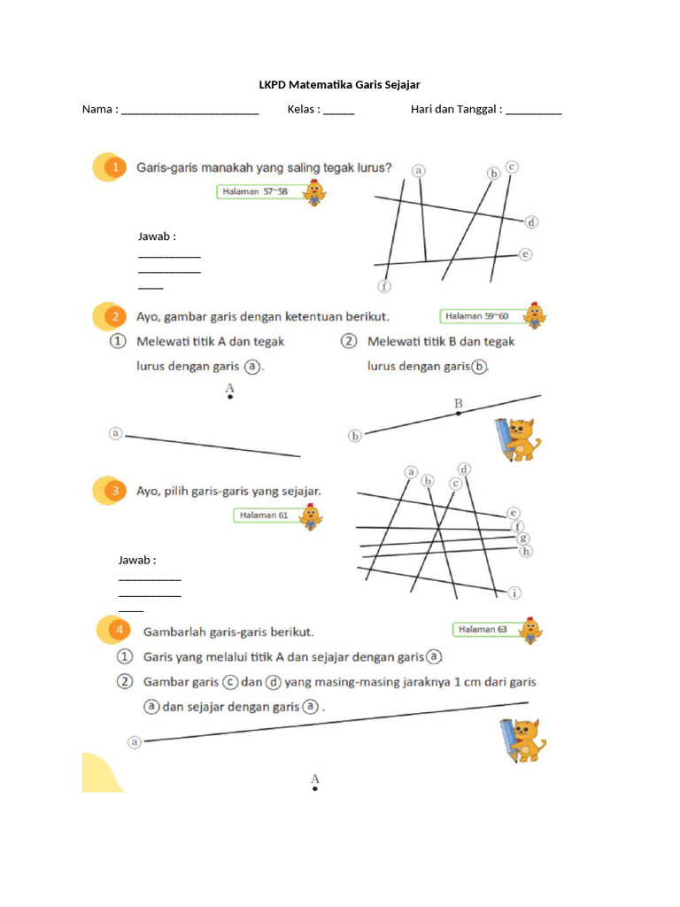 10 Bank Soal Tentang Garis Sejajar Kelas 4 Ini Ternyata Rahasia Cepat Pintar Matematika