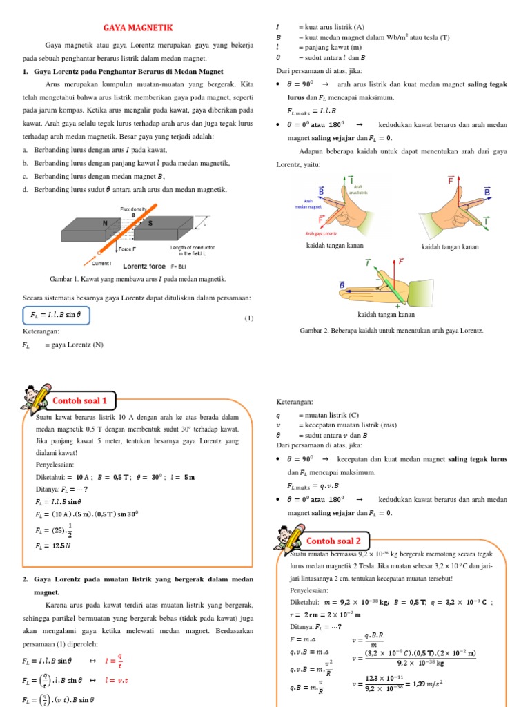 Soal Gaya Lorentz Kelas 9 Dalchaebi