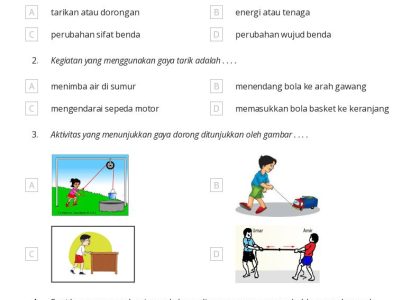 bank soal tentang gaya kelas 4