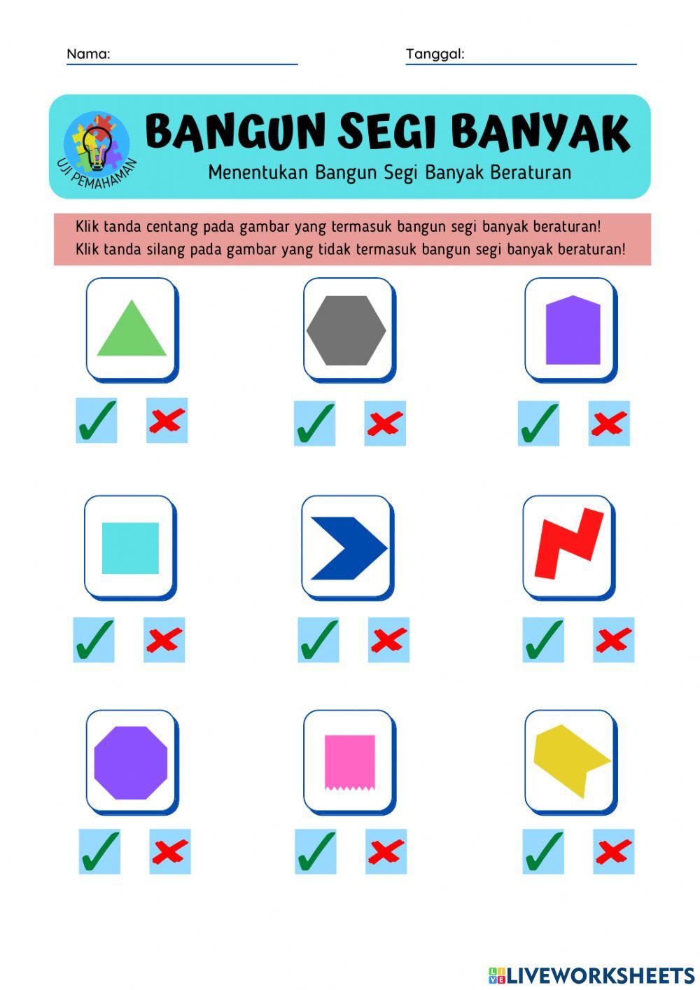 Segi Banyak Ber Free Interactive Worksheets 962062