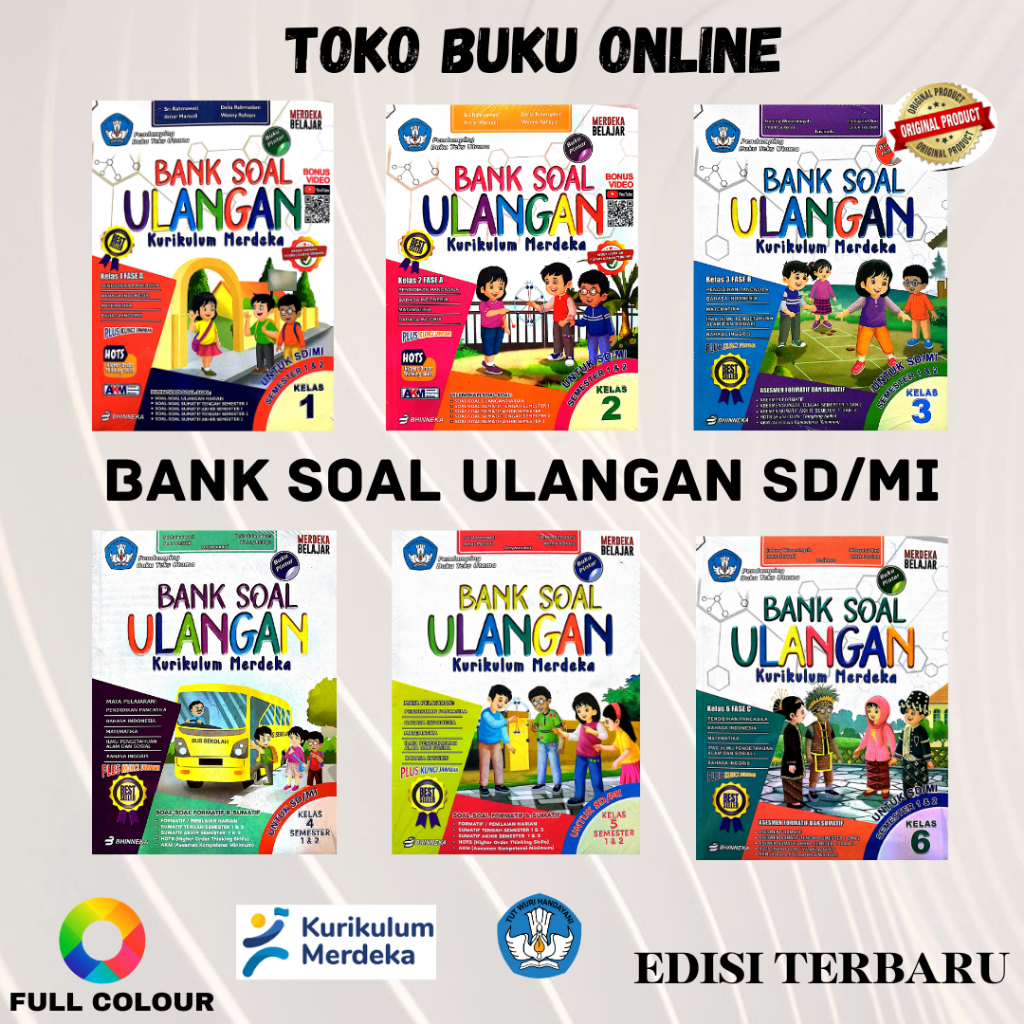 Jual BANK SOAL ULANGAN KELAS 1 2 3 4 5 6 SD MI KURIKULUM MERDEKA Jual BANK SOAL ULANGAN KELAS 1 2 3 4 5 6 SD MI KURIKULUM MERDEKA