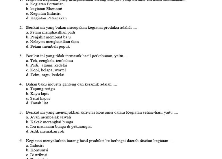 bank soal uas ips kelas 4 dan kunci jawaban